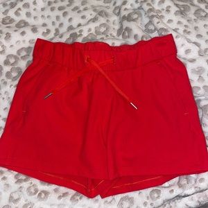 lululemon athletica Red Athletic On the Fly Shorts
